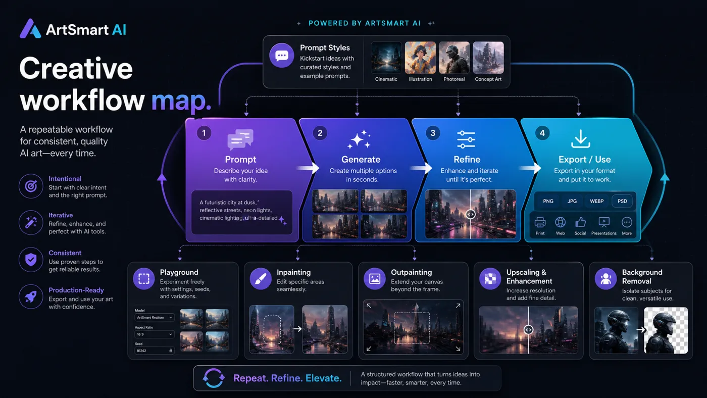 ArtSmart AI: alternatives map, showing direct image-generation tools and adjacent AI suite or platform-builder routes