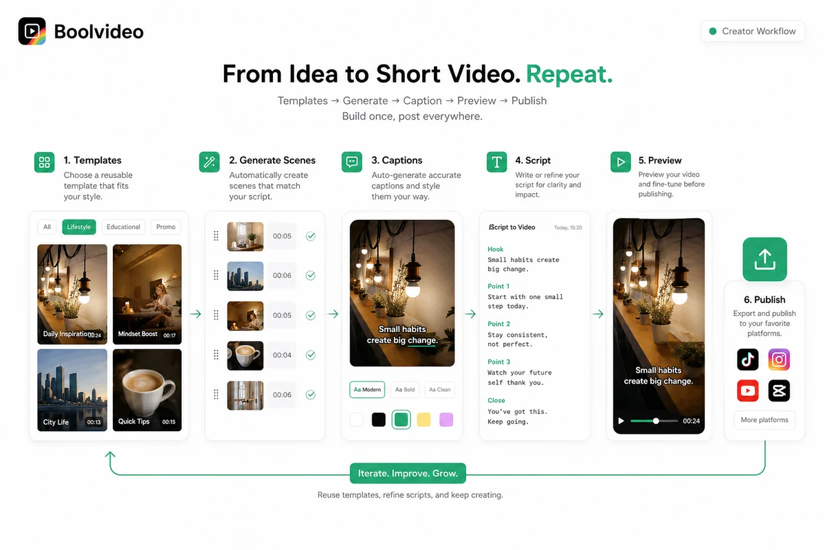Boolvideo: alternatives map, showing Pictory, Fliki, HeyGen, and AKOOL tradeoffs for AI video buyers
