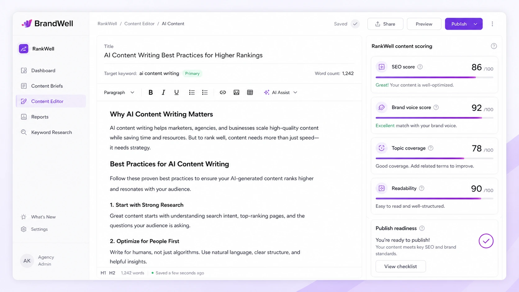 BrandWell: alternatives map, showing how buyers should compare GTM intent platforms, AI writing tools, SEO content systems, and adjacent marketing workflows