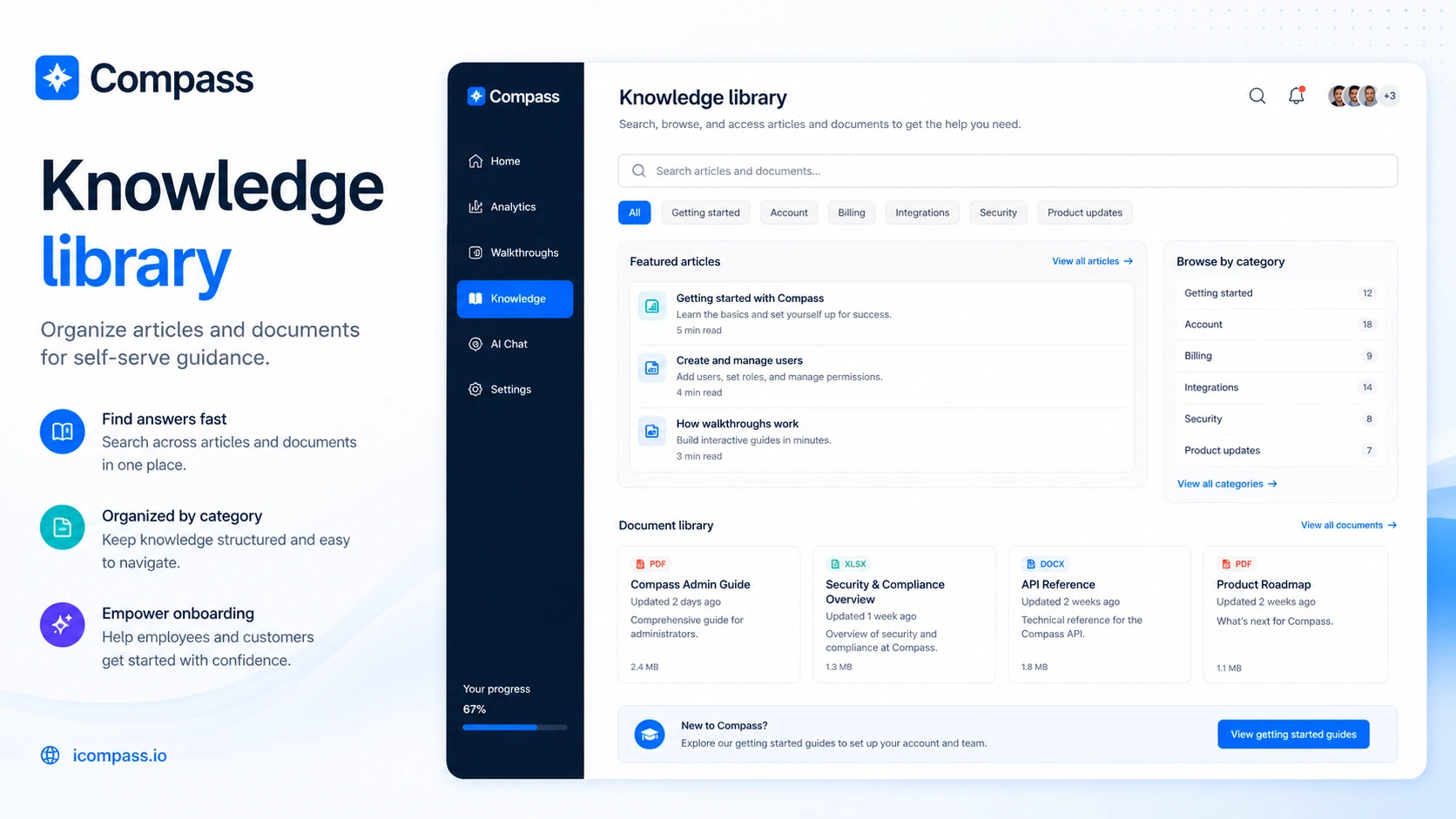 Compass: alternatives map, showing direct digital adoption tools and adjacent AI productivity or builder routes