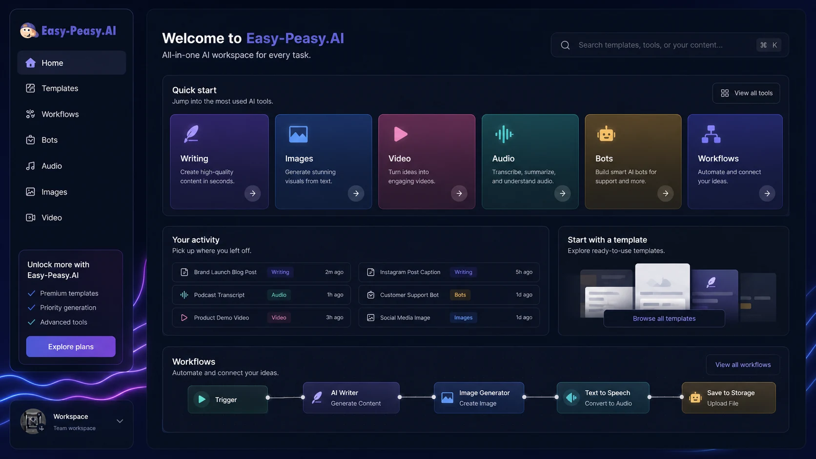 Easy-Peasy.AI review visual