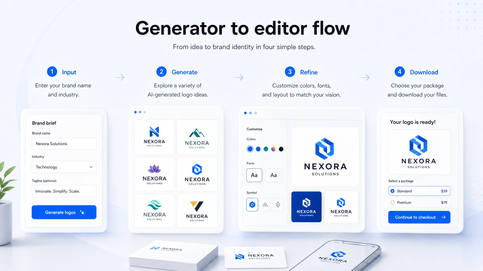 LogoAI: review snapshot, showing logo package fit, refund caution, and brand asset decision points