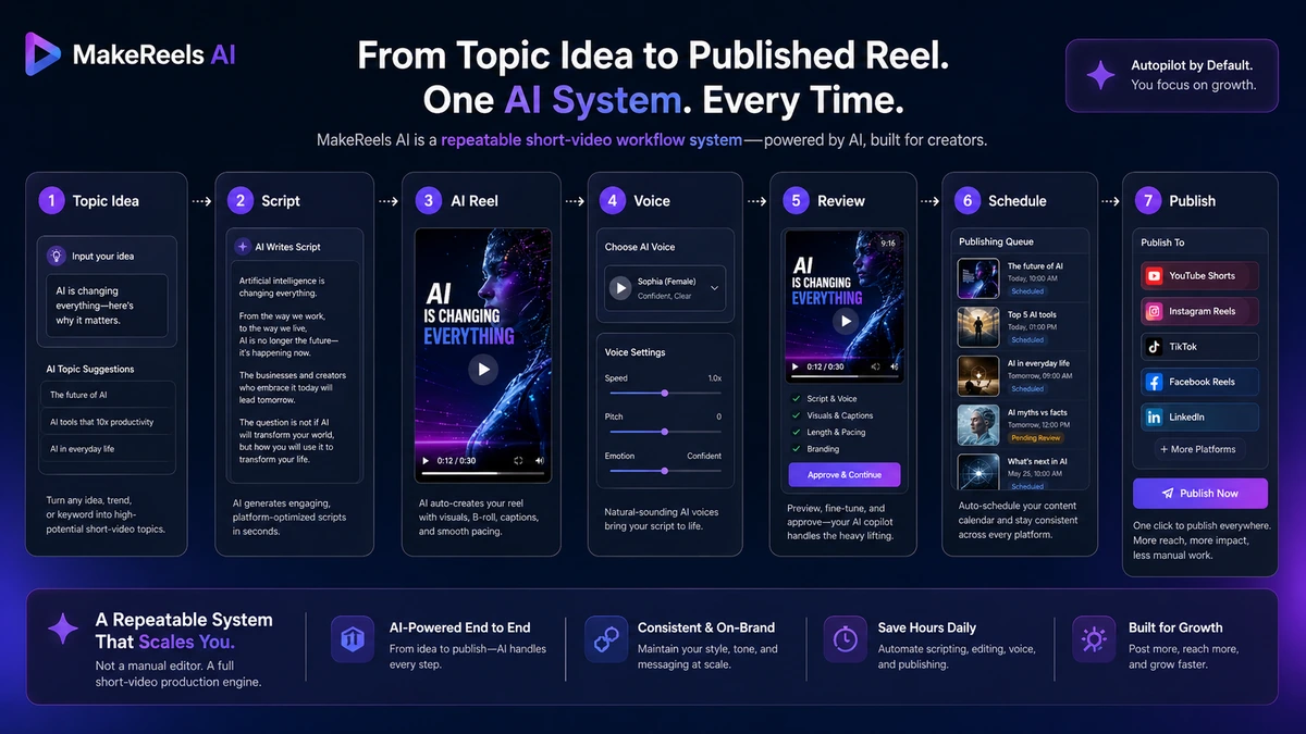 MakeReels AI: review snapshot, showing creator workflow fit, pricing caution, automation limits, and alternative routes