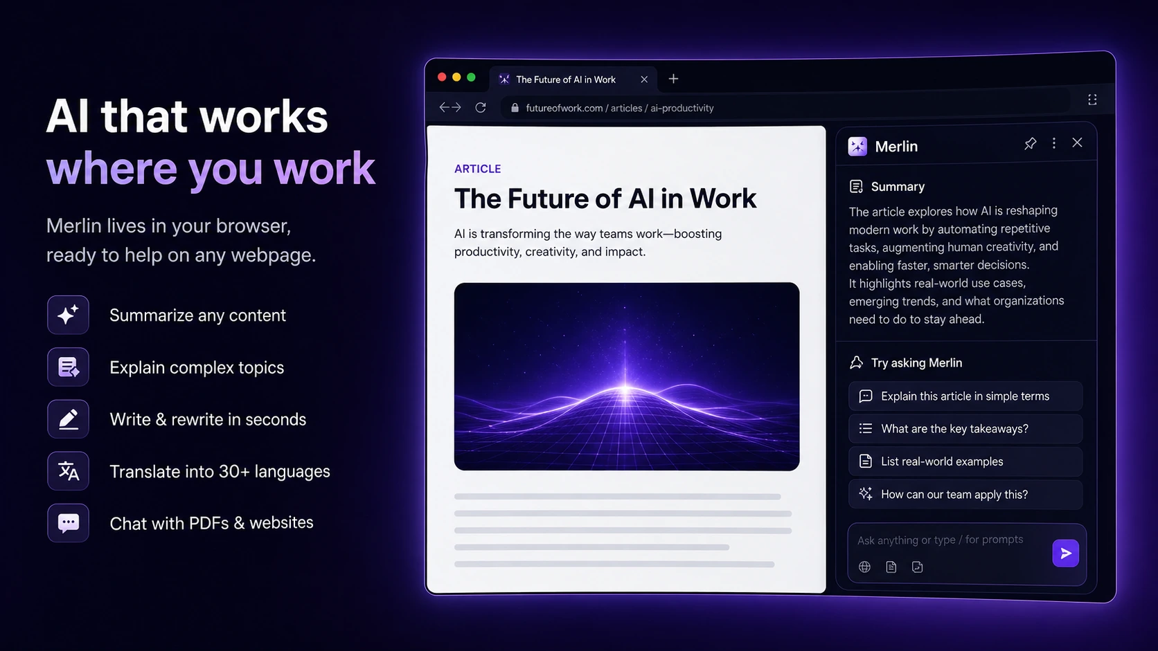 Merlin AI: alternatives map, showing when to compare browser assistants, all-in-one AI workspaces, research tools, and single-model subscriptions