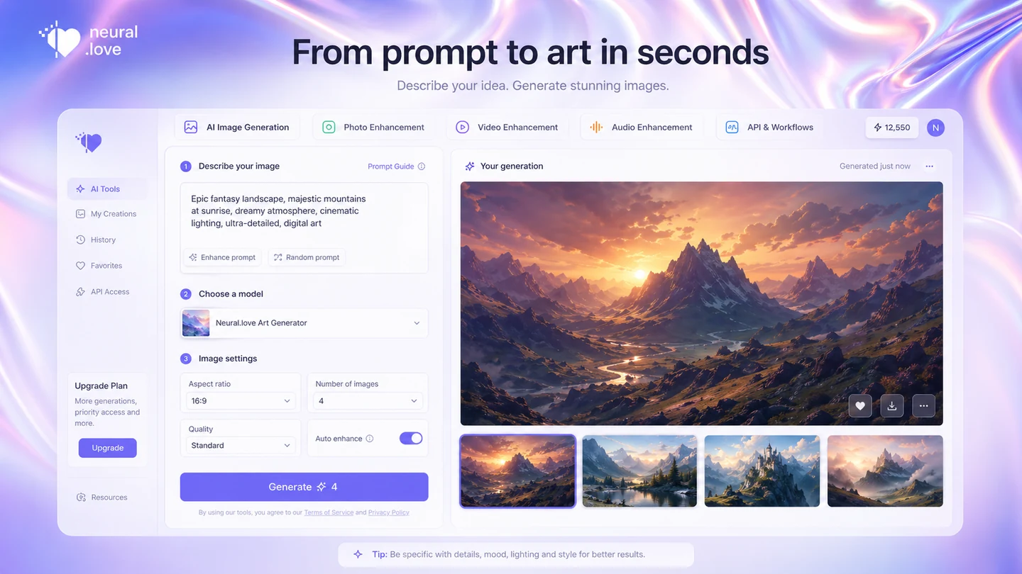 Neural.love: review snapshot, showing how buyers should compare creative fit, credit cost, and media workflow before buying credits