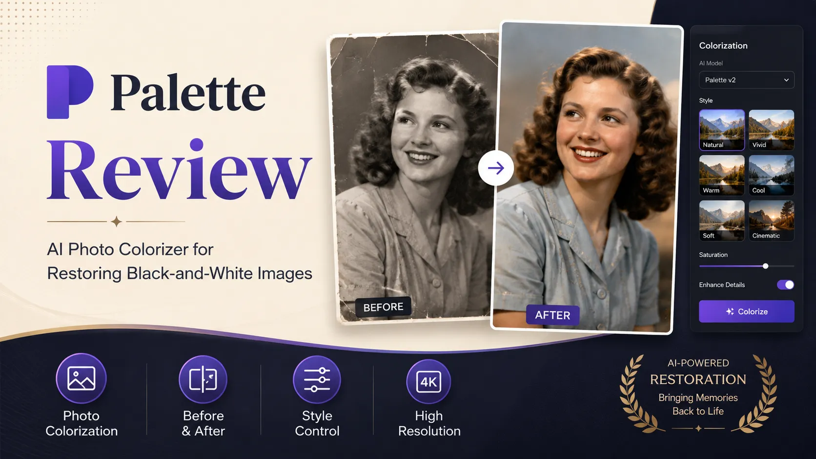 Palette review visual