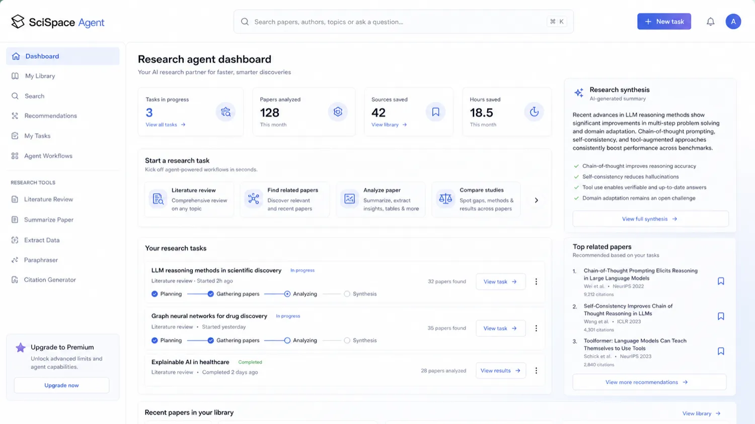 SciSpace: review snapshot, showing how buyers should compare research workflow fit, credits, AI detection, and refund risk before choosing a plan