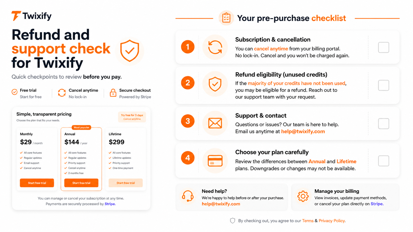 Twixify: final verdict card, showing when to test Twixify, when to skip it, and when to compare alternatives