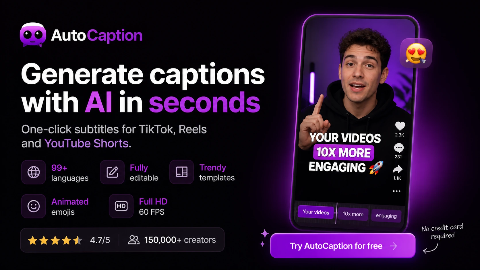 autocaption.io hero