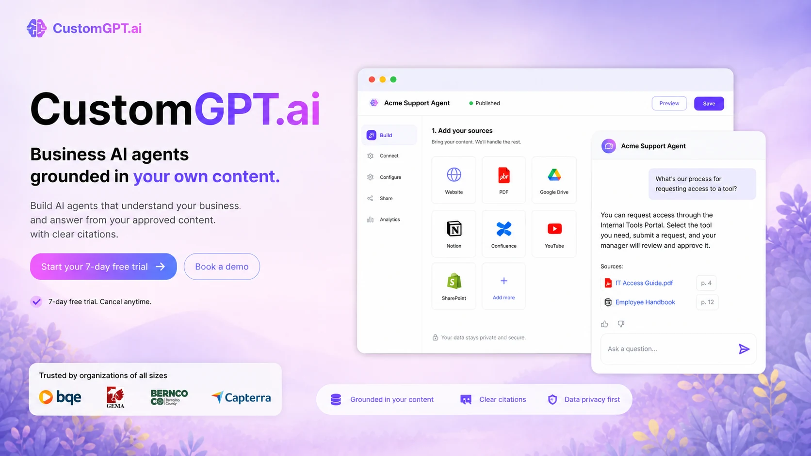 CustomGPT.ai product view