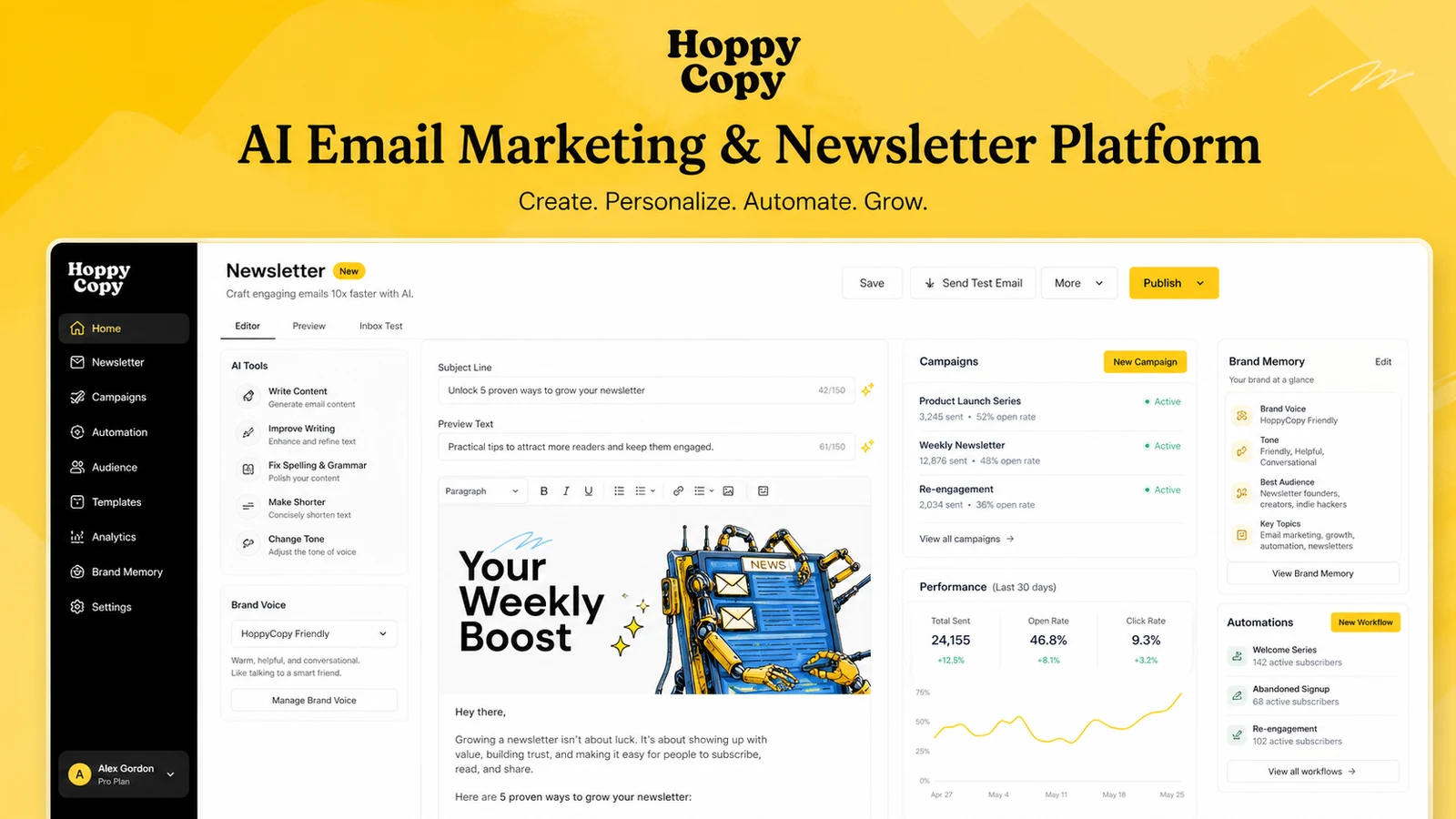 HoppyCopy hero